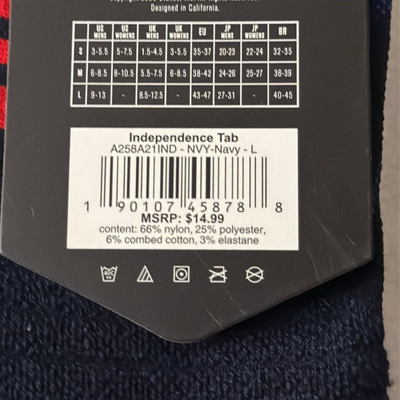 STANCE MEN’S PERFORMANCE TAB HEIGHT MID CUSHION NYLON BLEND SOCKS NWT LARGE - Picture 6 of 6